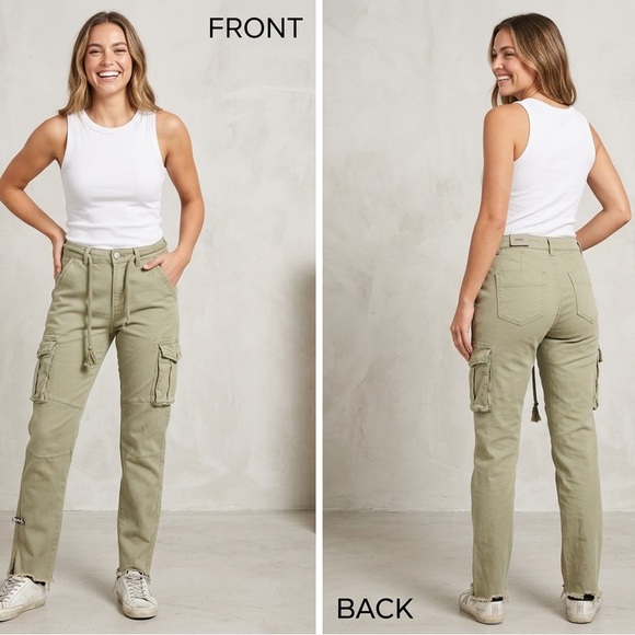 American Bazi Pants - American Bazi Sage Green Cargo Pants